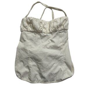 Tae Park Scrunchie Apron Top in White